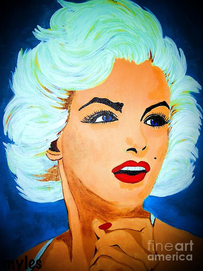 Hollywood Painting - Marilyn Monroe in her Glory by Saundra Myles