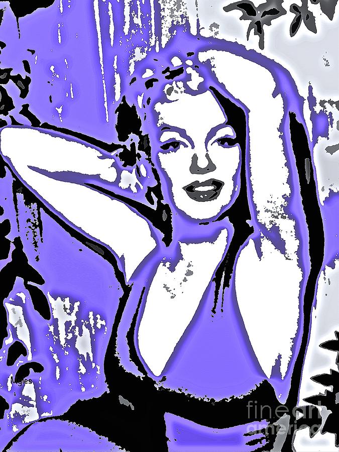 Marilyn Monroe in Purple Painting by Saundra Myles