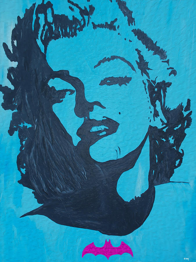 Marilyn Monroe loves Batman Painting by Robert Margetts