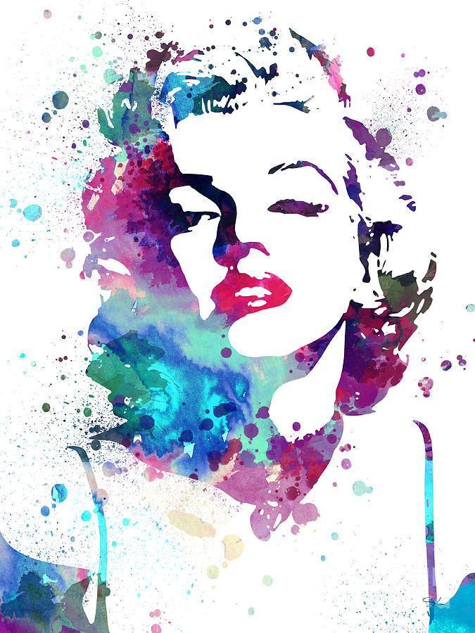 Illustration Painting - Marilyn Monroe by Watercolor Girl