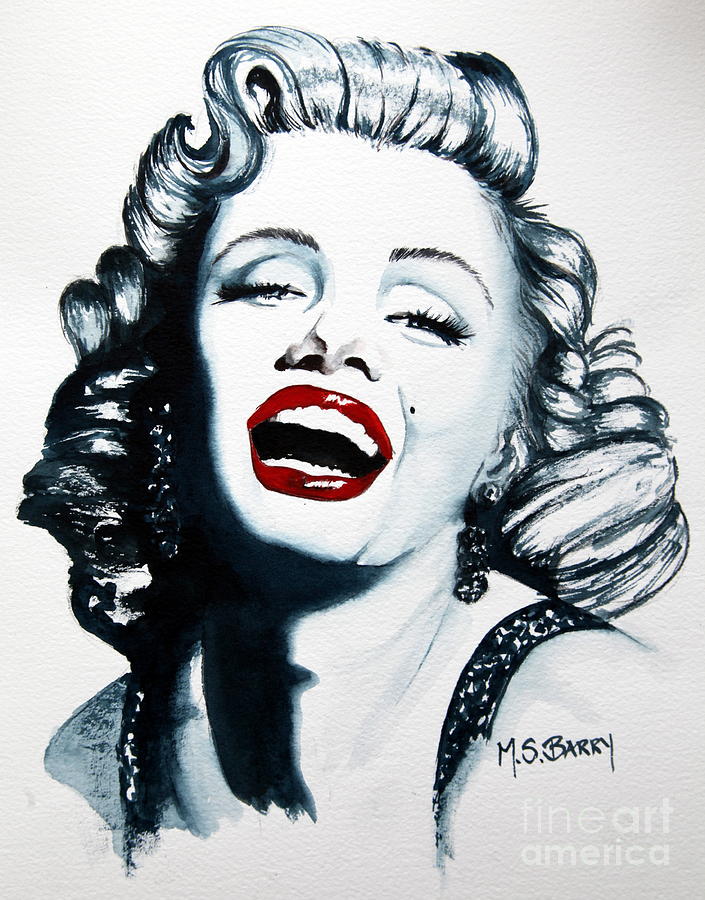Marilyn Monroe Painting by Maria Barry