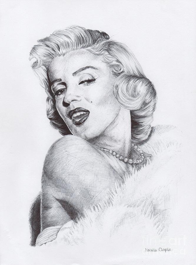 Marilyn Monroe Drawing by Natalia Chaplin