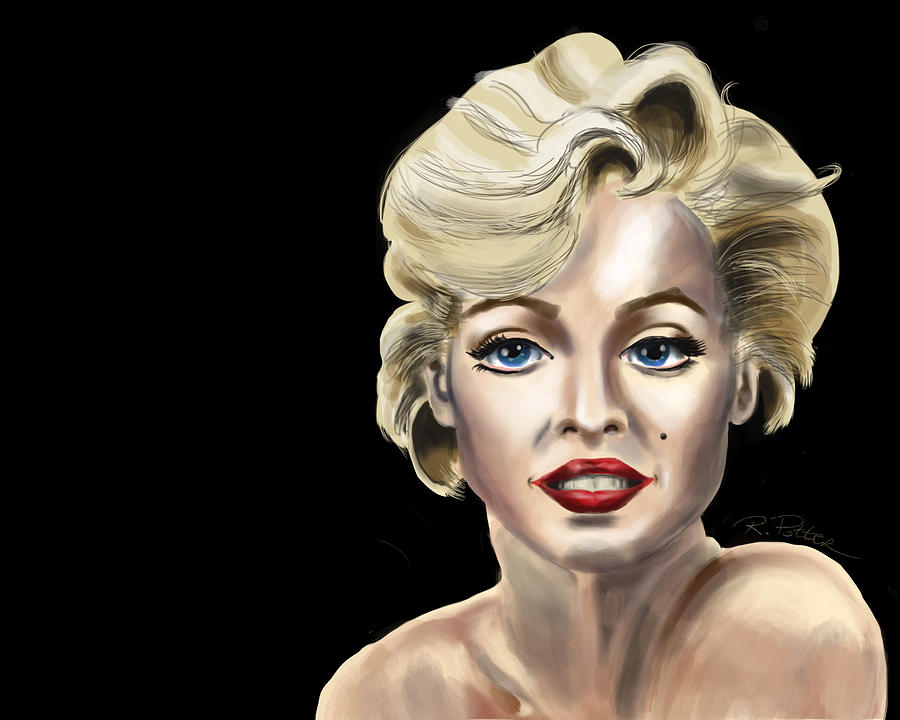 Marilyn Monroe Nude Shoulder Landscape Digital Art by Rich Potter ...