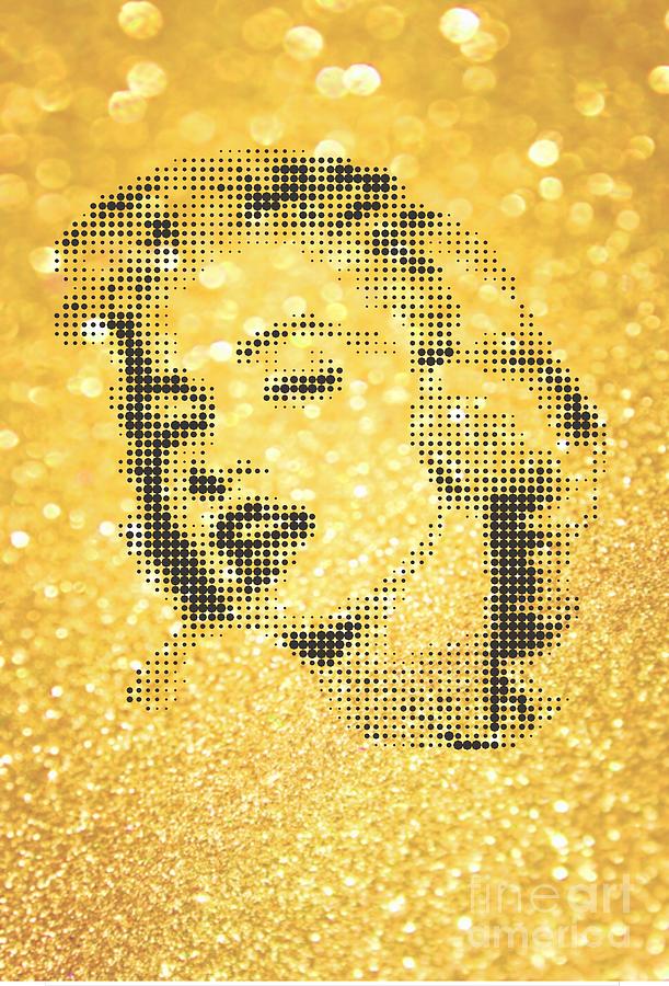 Movie Photograph - Marilyn Monroe On Yellow Powder by Rodolfo Vicente