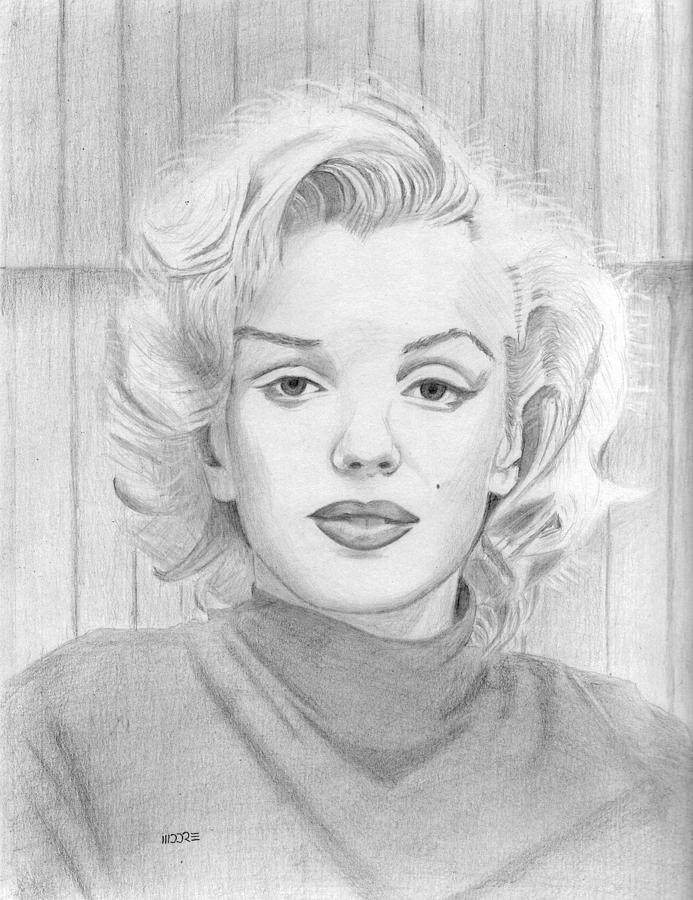 Marilyn Monroe Drawing by Pat Moore - Pixels