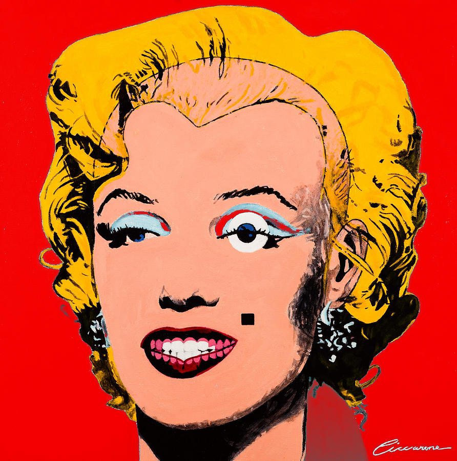 Marilyn Monroe Red Painting by Joe Ciccarone | Fine Art America