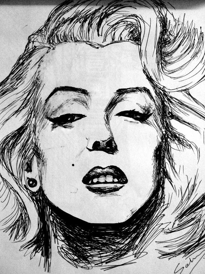 Marilyn Monroe Painting by Salman Ravish