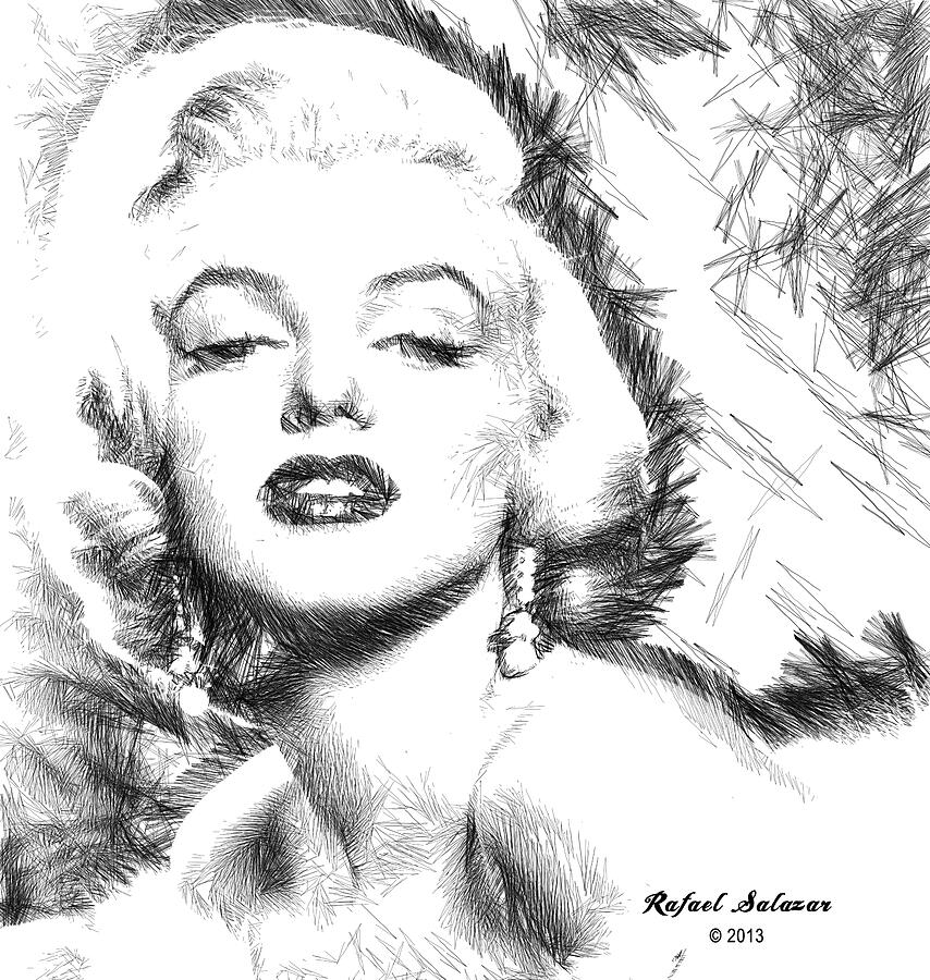 Marilyn Monroe Digital Art - Marilyn Monroe - The One and Only  by Rafael Salazar