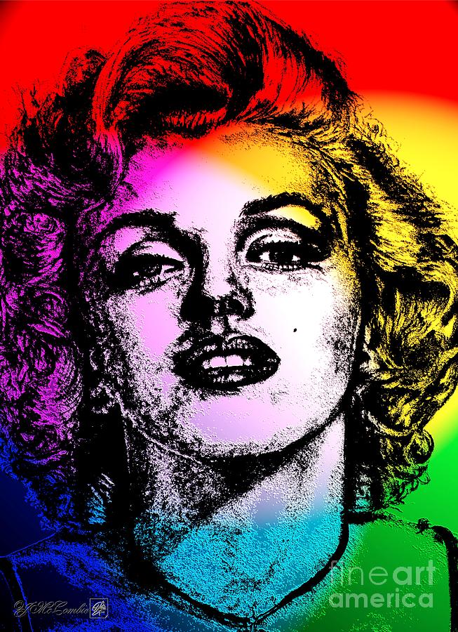 Marilyn Monroe Under Spotlights Digital Art by J McCombie