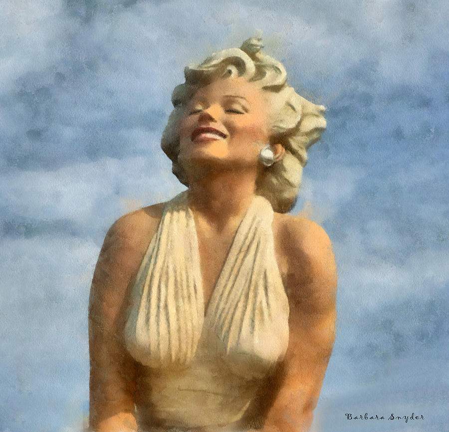 Marilyn Monroe Watercolor Digital Art by Barbara Snyder