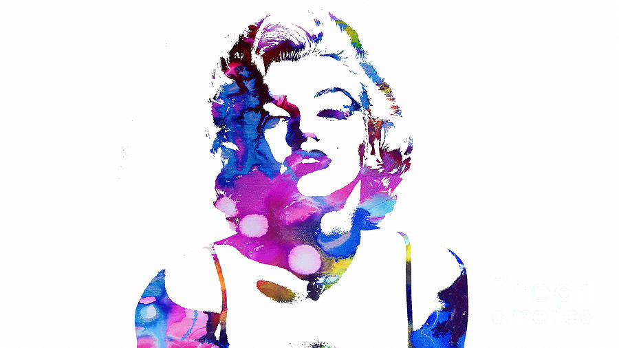 Marilyn Monroe - Watercolor Photograph by Doc Braham