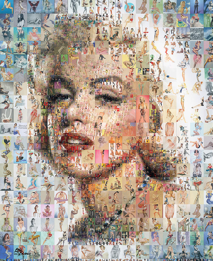 Marilyn Mosaic Digital Art by Luis Blanco - Fine Art America