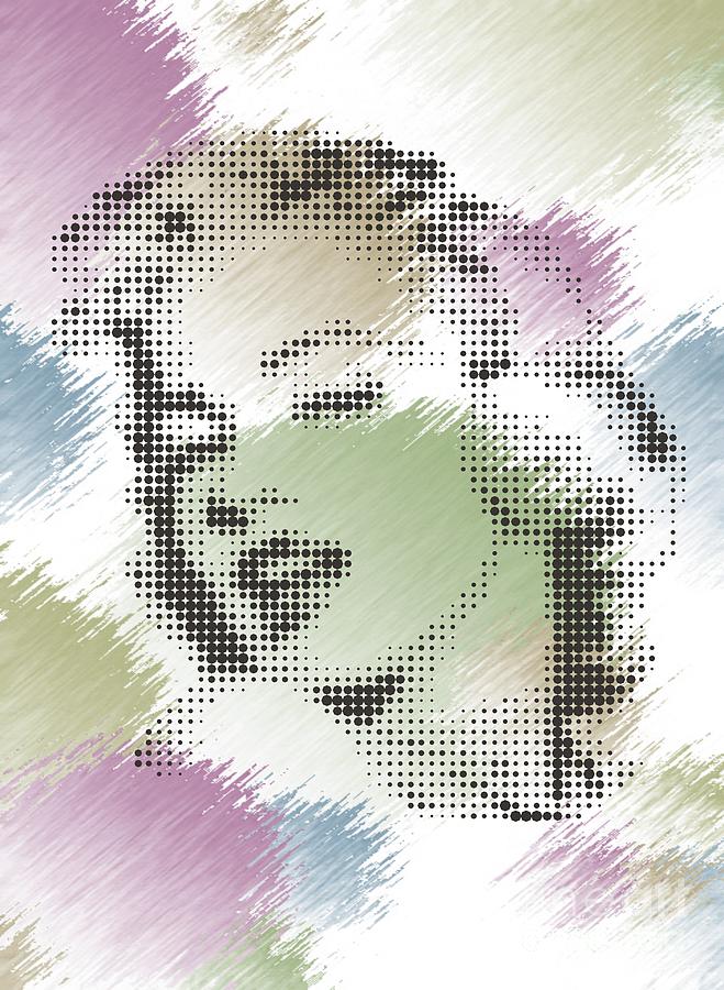Movie Digital Art - Marilyn On Colored Spots by Rodolfo Vicente