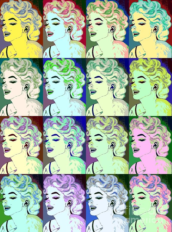 Marilyn Tiles Pop Painting by Saundra Myles