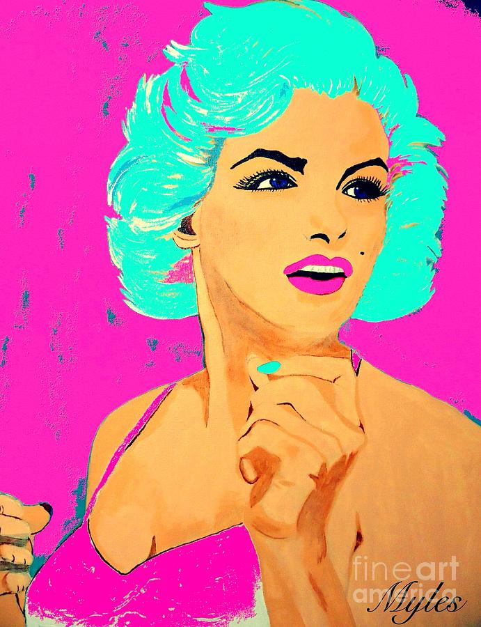 Marilyn undisputed Beauty 2 Pop Painting by Saundra Myles