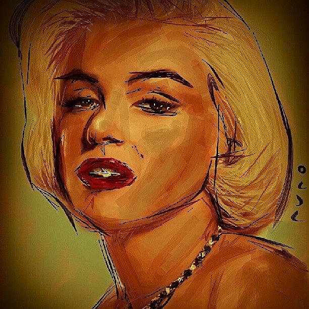 Celebrity Photograph - Marilyn Monroe Paint by Nuno Marques