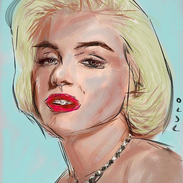 Celebrity Photograph - Marilyn Monroe Paint #1 by Nuno Marques