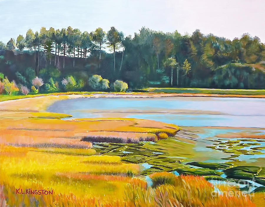 Marin County marsh Painting by K L Kingston