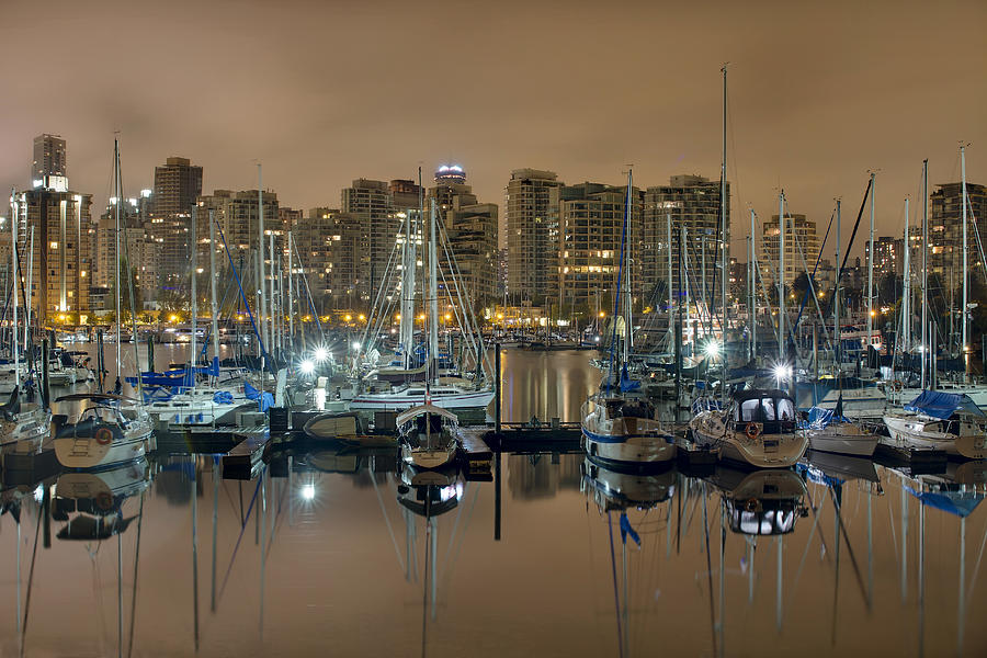 Marina Photograph - Marina along Stanley Park in Vancouver BC by David Gn Marina Photograph - Marina along Stanley Park in Vancouver BC by David Gn