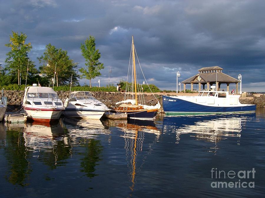 Boat Photograph - Marina at Charlottetown Prince Edward Island by Joyce Gebauer