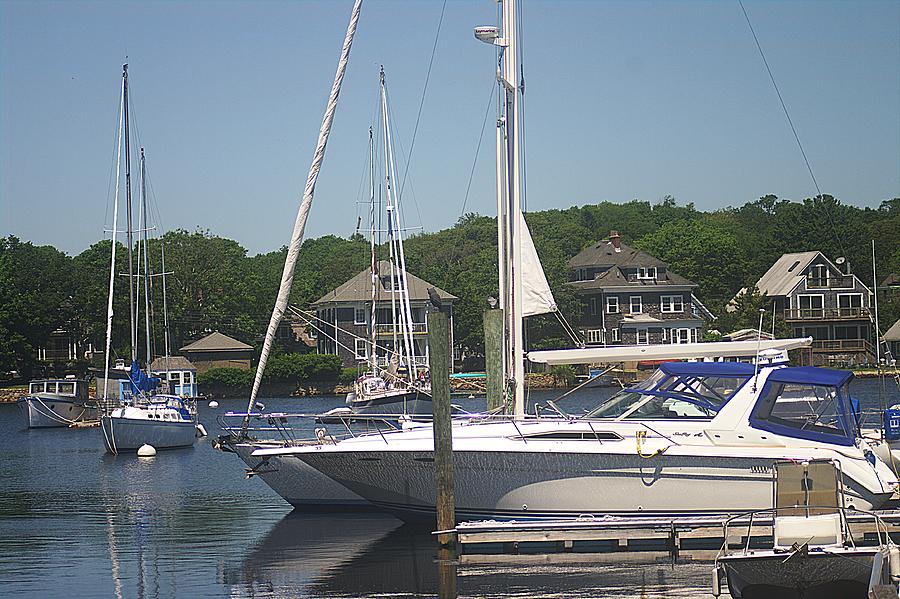 Marina At Woods Hole MA Photograph by Suzanne Powers
