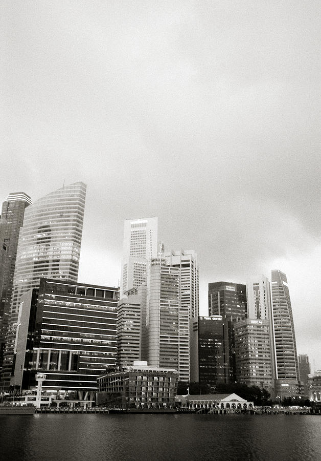 Marina Bay Skyscrapers   Photograph by Shaun Higson