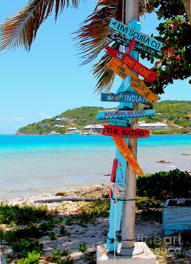 Marina Cay Sign Photograph by Carey Chen