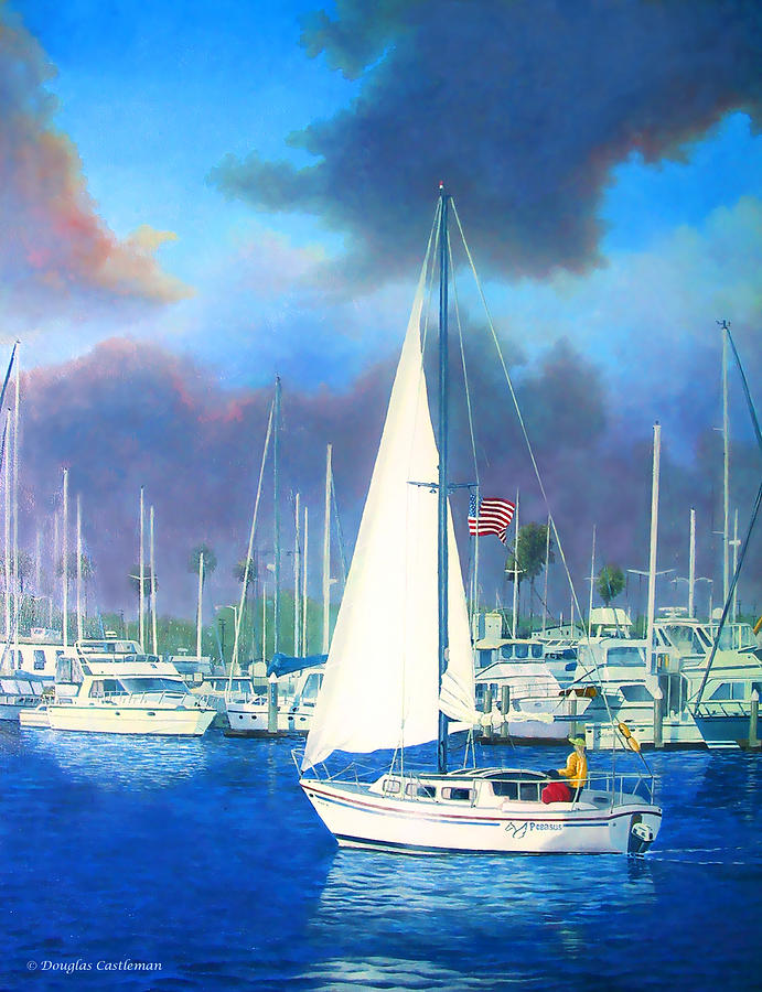 Marina Painting by Douglas Castleman
