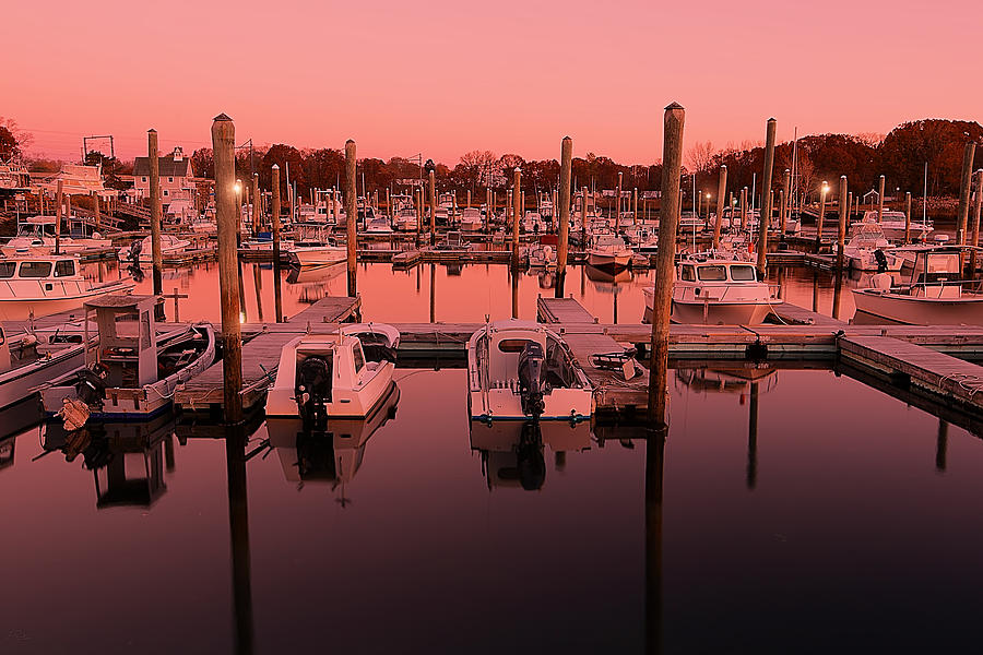 Boat Photograph - Marina Golden Hour by Lourry Legarde