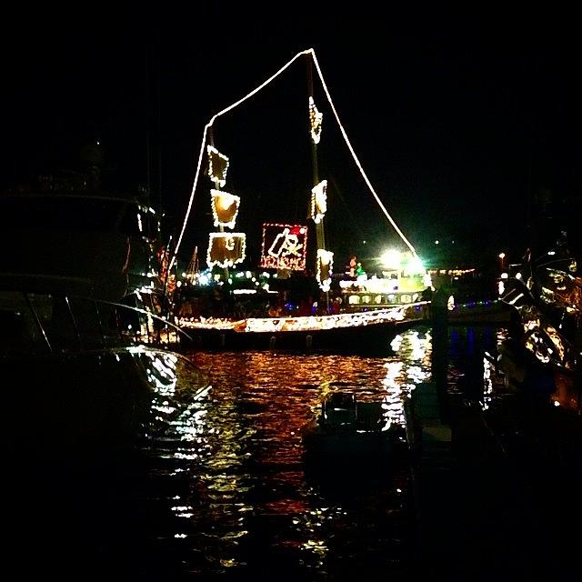 Boat Photograph - Marina Del Rey Holiday Boat Parade by Heidi Lyons