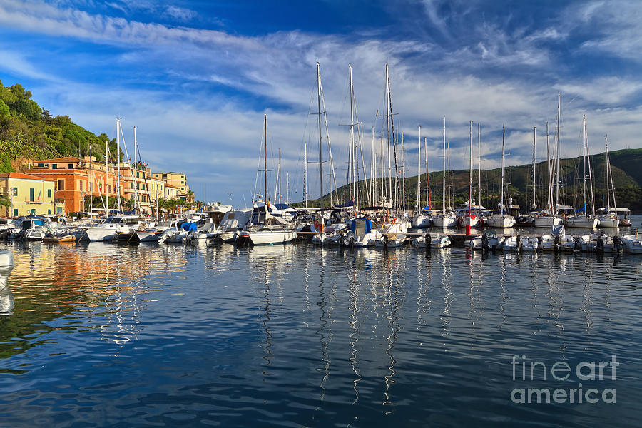 Summer Photograph - marina in Porto Azzurro by Antonio Scarpi