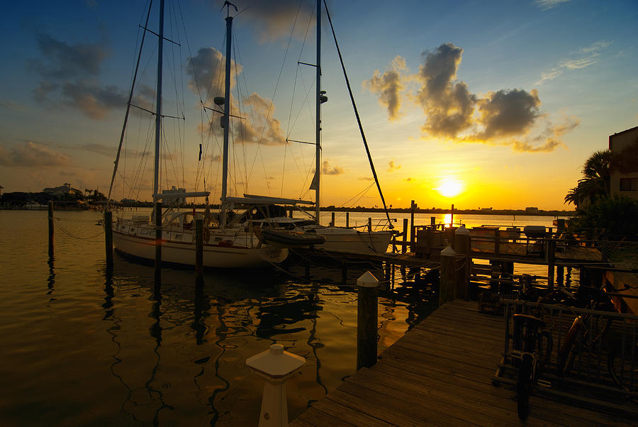 Marina Sunset Photograph by Kevin Cable - Fine Art America