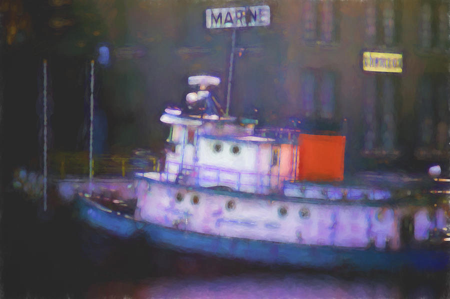 Marine Boat Docked Digital Art