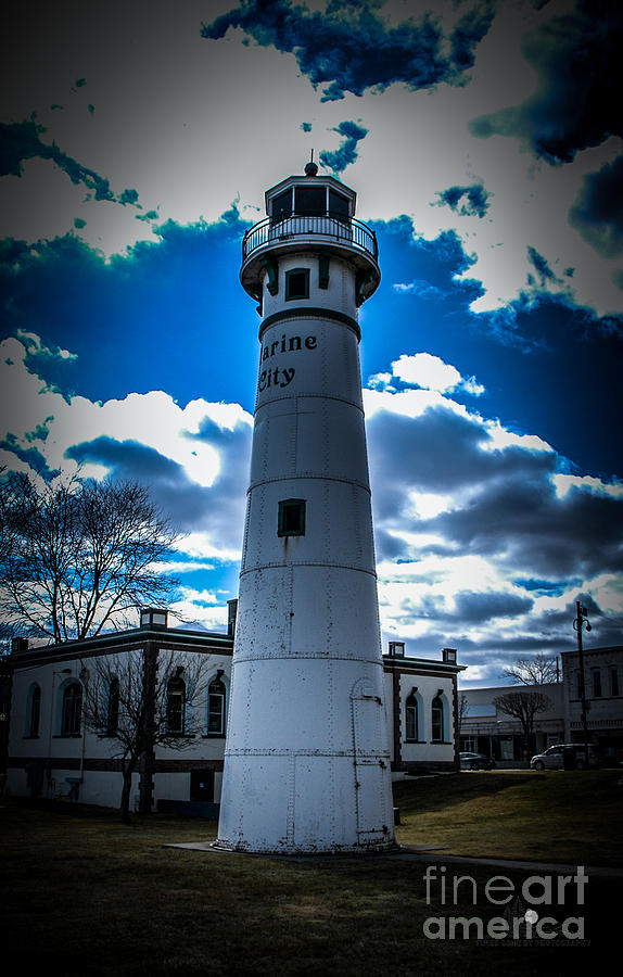 Marine City Michigan Lighthouse Photograph by Ronald Grogan