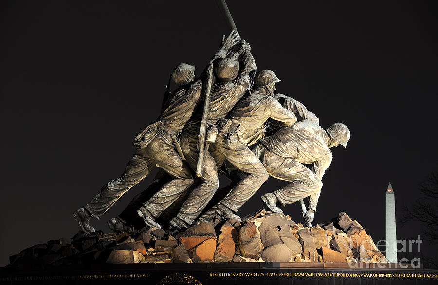 Marine Corps War - Iwo Jima -  Memorial Photograph by Gary Whitton