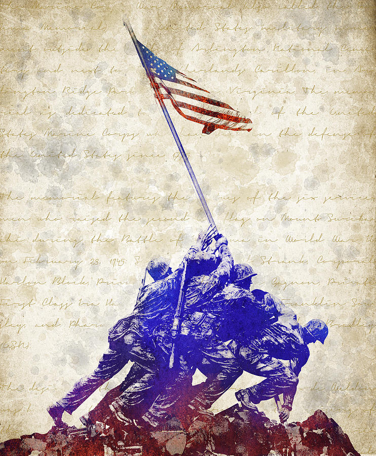 Marine Corps War Memorial Digital Art - Marine Corps War Memorial by Aged Pixel