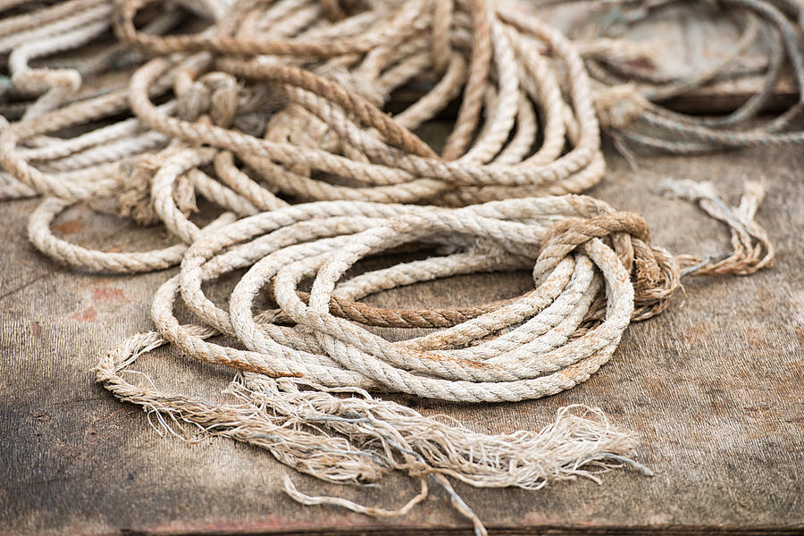 Marine ropes beige and brown colors Photograph by Matthias Hauser - Pixels