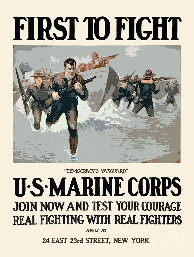 Marines First To Fight God And Country Prints 