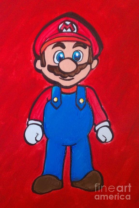 Mario Painting by Marisela Mungia