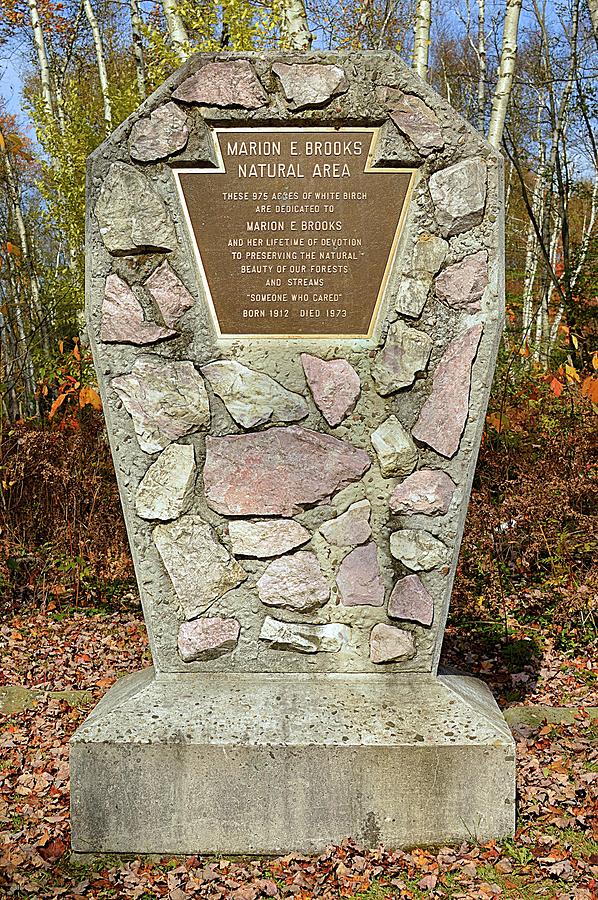 Fall Photograph - Marion E Brooks Commemorative Monument by Joel E Blyler