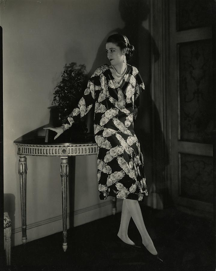 Marion Morehouse Wearing A Cheruit Dress Photograph by Edward Steichen