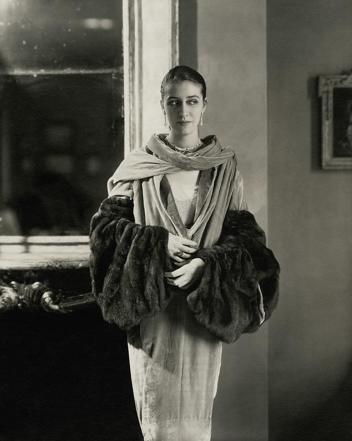 Marion Morehouse Wearing A Dress Photograph by Edward Steichen
