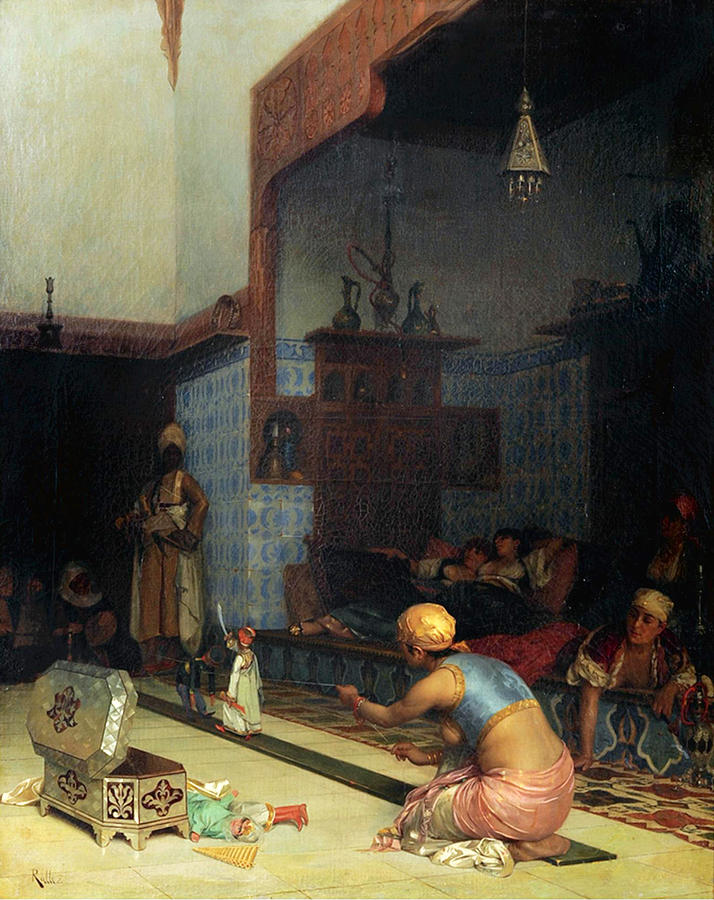 Marionettes in the Harem Painting by Theodoros Rallis