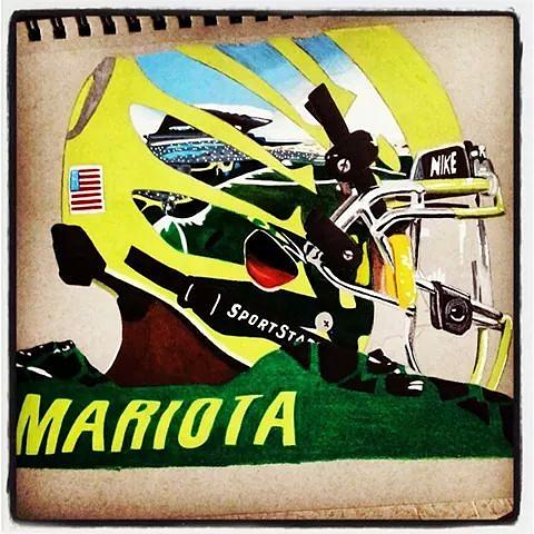Marcus Mariota Drawing - Mariota  by Aaron Bussard