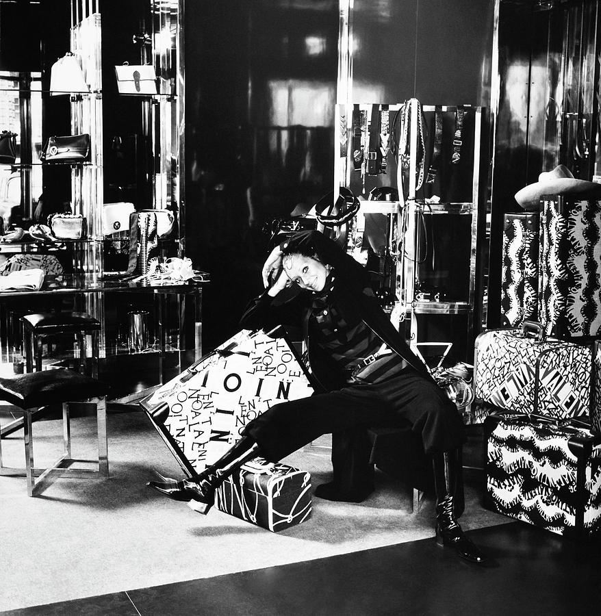 Marisa Berenson In The Valentino Store Photograph by Elisabetta Catalano
