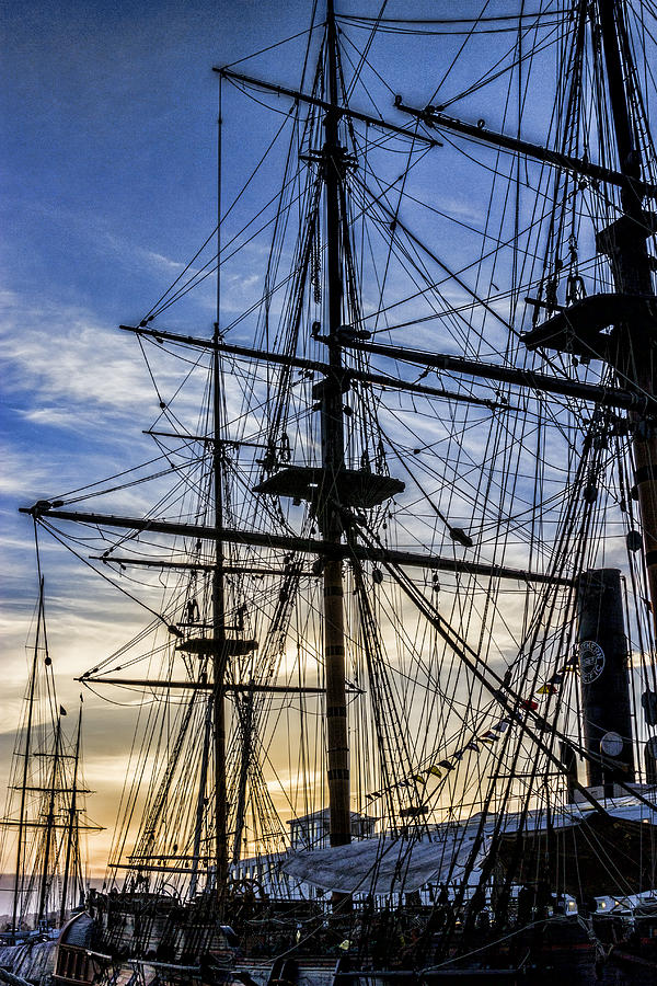 Maritime Museum Sunset Digital Art by Photographic Art by Russel Ray Photos