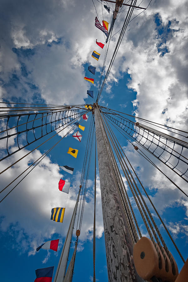 Flag Photograph - Maritime Signal Flags by Bill Wakeley
