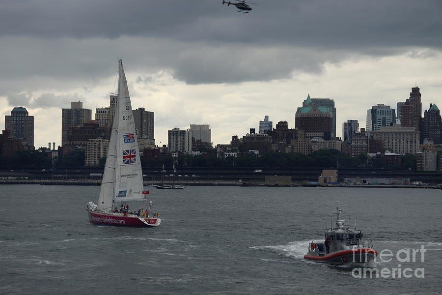Maritime Traffic On The Hudson River Photograph by Christiane Schulze Art And Photography