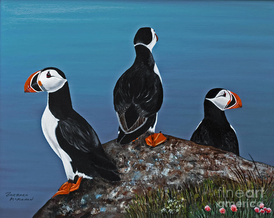 Maritime Trio Painting by Barbara McMahon