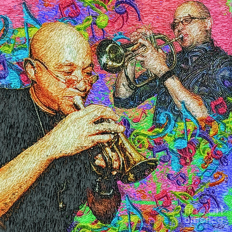 Jazz Painting - Mark Ledford Tribute by Kevin Rogerson
